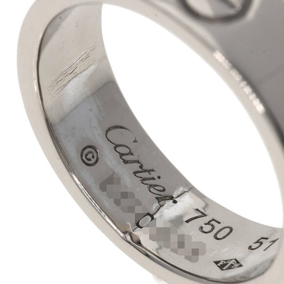 CARTIER 18k Silver Love Ring #51 - Picture 6 of 10